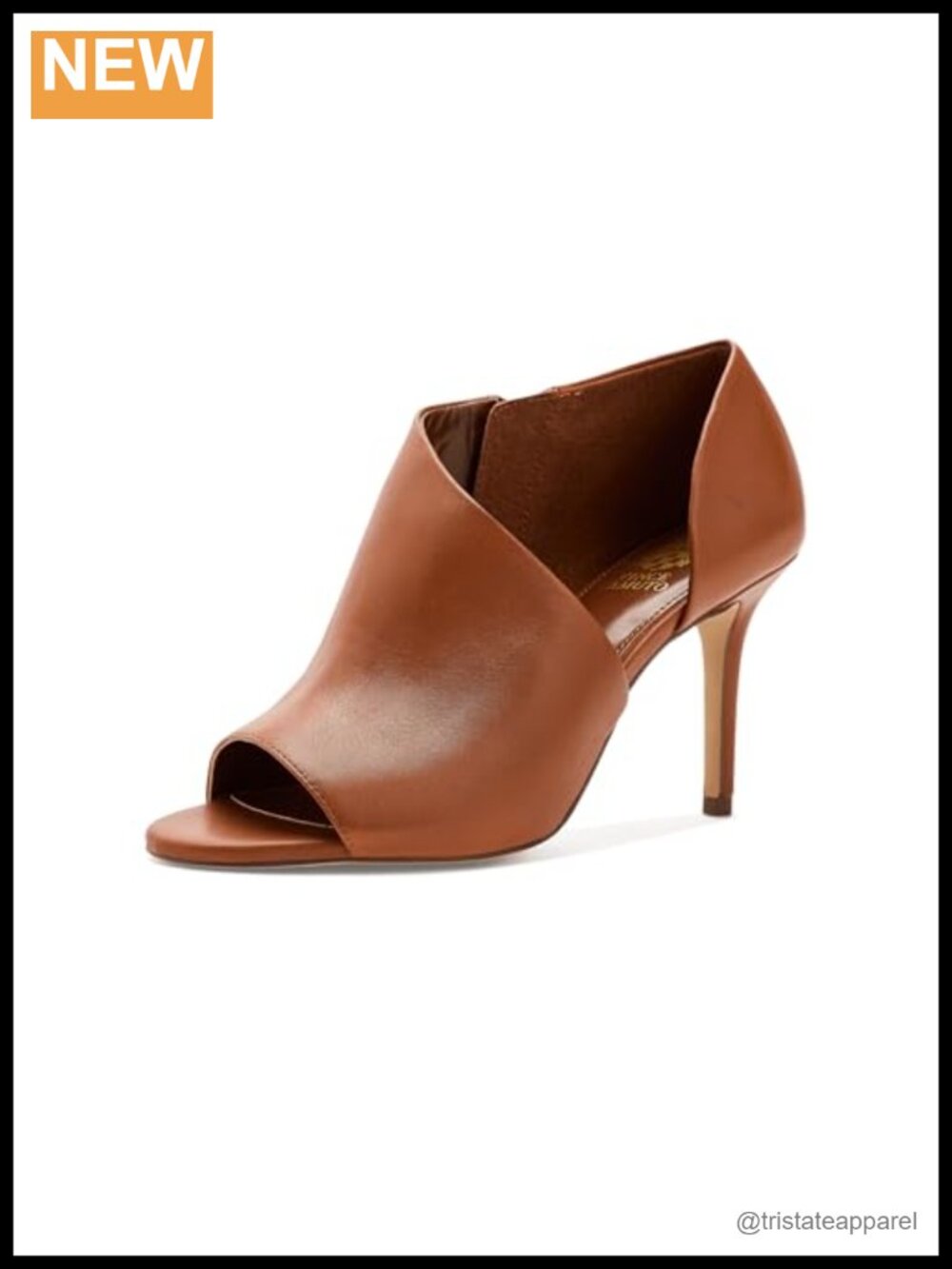 D'orsay High Heel Sandal Leather Upper Stiletto Zipper Ankle Strap